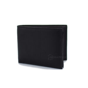 δερμάτινο πορτοφόλι ανδρικό σε χρώμα μαύρο