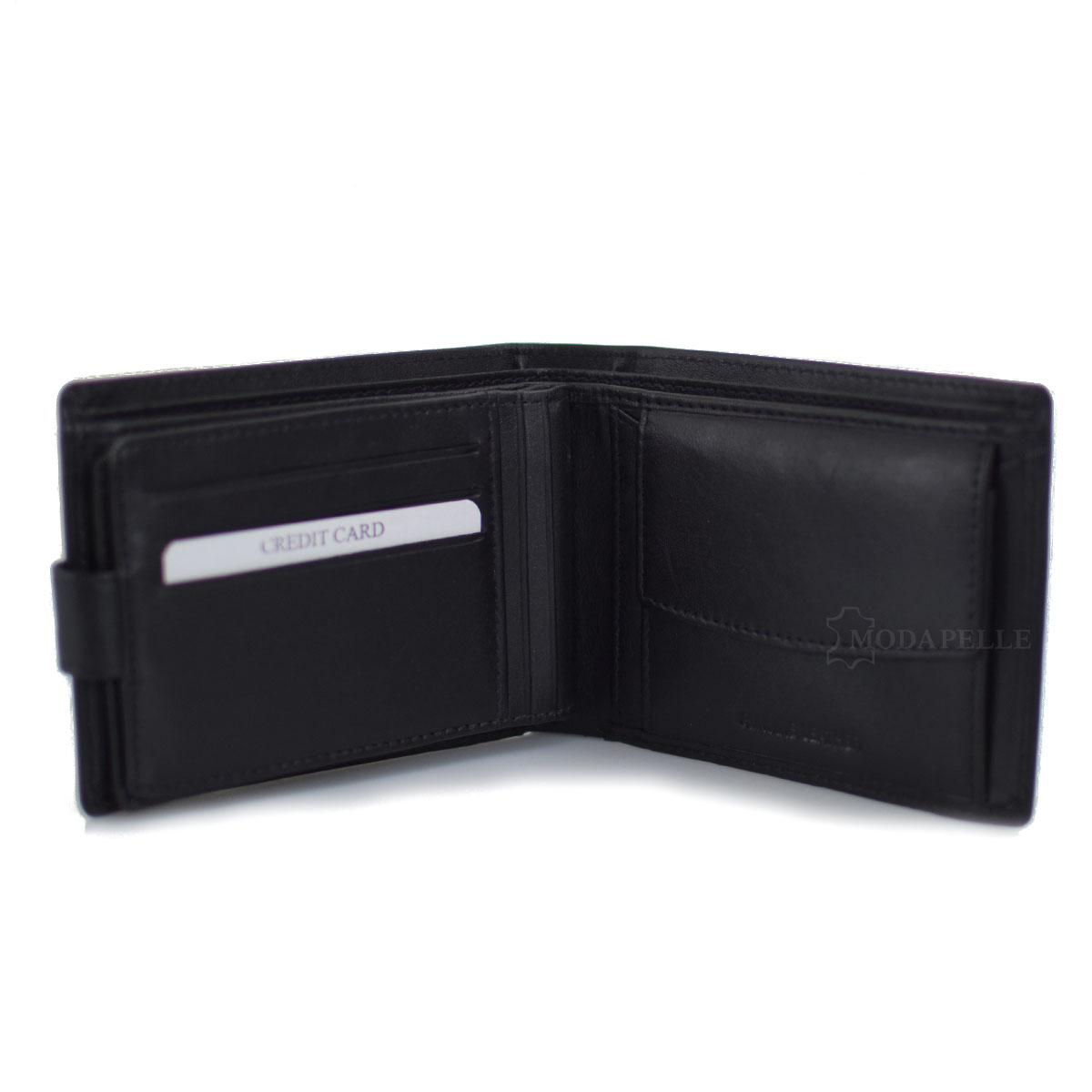 δερμάτινο πορτοφόλι ανδρικό σε χρώμα μαύρο