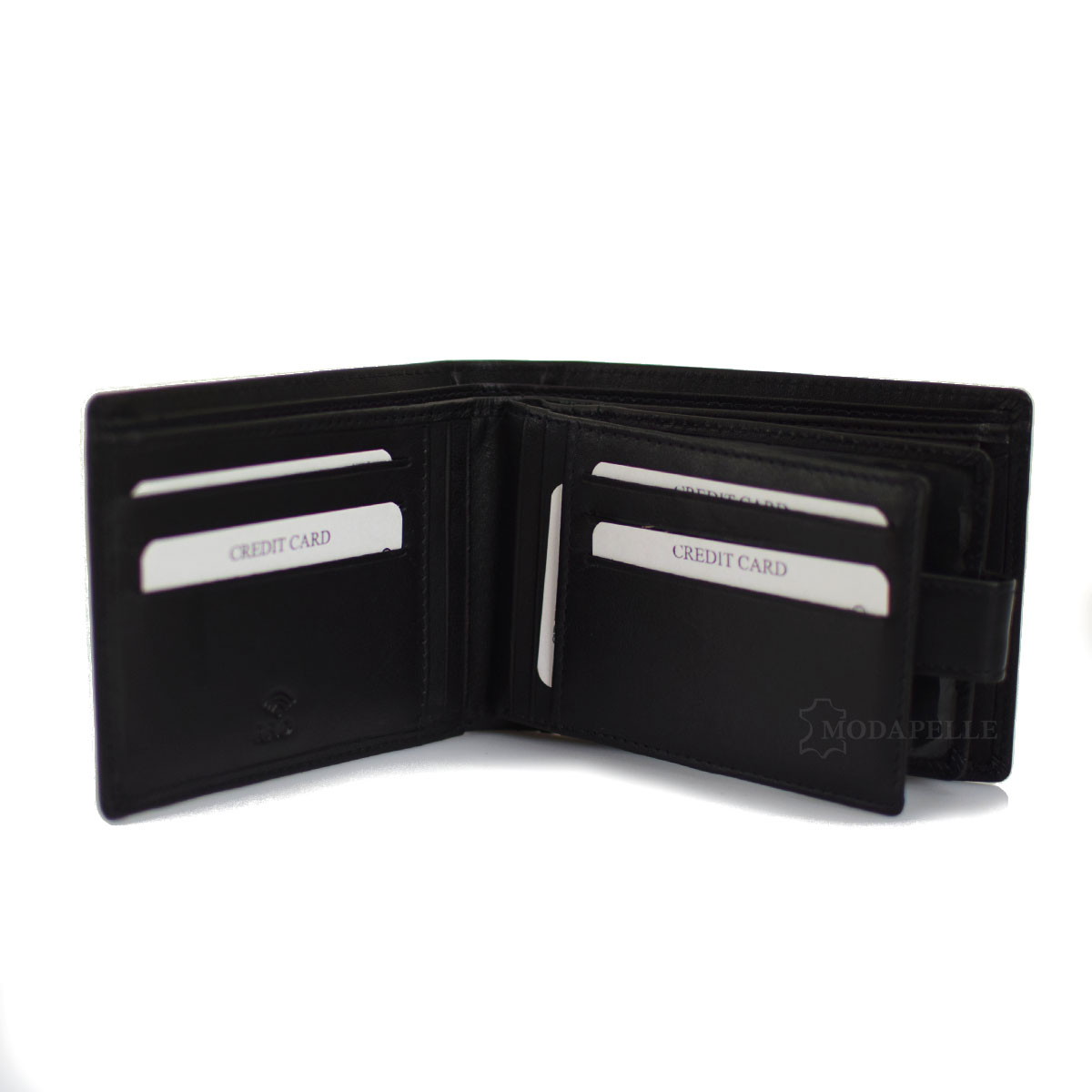 δερμάτινο πορτοφόλι ανδρικό σε χρώμα μαύρο