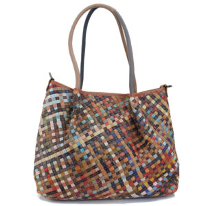 δερμάτινη τσάντα πλεκτή multicolor - made in Italy